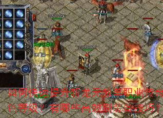 如何快速提升斩龙无赦单职业传奇角色等级?有哪些高效刷装备技巧? 如何快速提升斩龙无赦单职业传奇角色等级?有哪些高效刷装备技巧?
