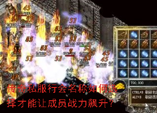 传奇私服行会名称如何选择才能让成员战力飙升? 传奇私服行会名称如何选择才能让成员战力飙升?