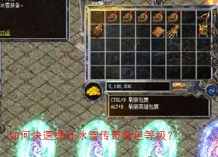 如何快速提升冰雪传奇角色等级? 如何快速提升冰雪传奇角色等级?